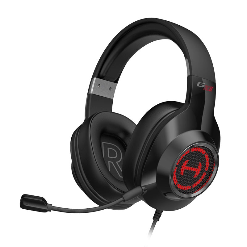 Edifier G2II 7.1 Surround Sound USB Gaming Headset with Microphone, RGB Lighting, 360 Degree Surround Sound Effects, 50mm NdFeB- Black