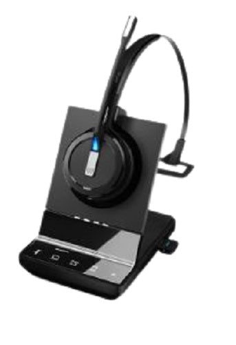 EPOS IMPACT SDW 5016 DECT Wireless Office Monoaural Headset w/ base station, for PC, Desk Phone & Mobile, Included BTD 800 Dongle, 3-in-1