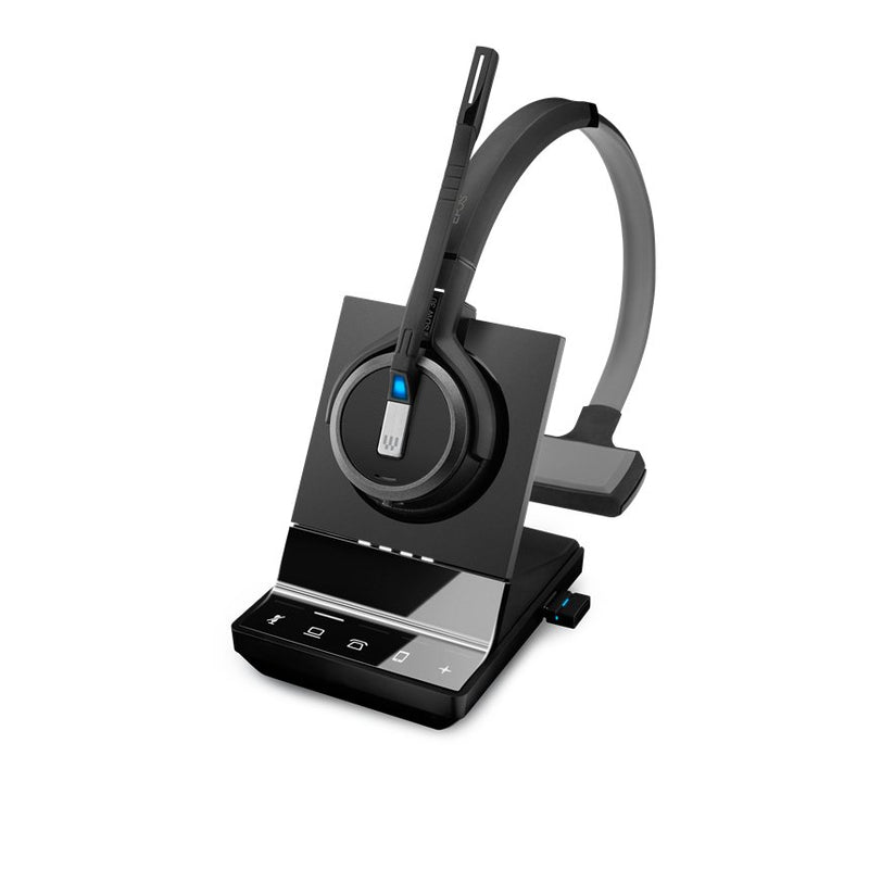 EPOS IMPACT SDW 5036 DECT Wireless Office Monoaural  Headset w/ base station, for PC, Desk Phone & Mobile, Included BTD 800 Dongle