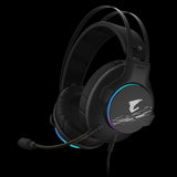 Gigabyte AORUS H1 Gaming Headset, Virtual 7.1 Channel, 50mm Drivers, RGB, In-Line Audio Controls, ENC Microphone,