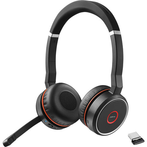 Jabra Evolve 75 SE MS Stereo Wireless Bluetooth Headset, Active Noise Cancelling, 2ys Warranty