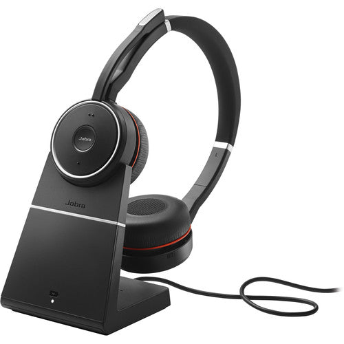 Jabra Evolve 75 SE UC Stereo Bluetooth Headset, Includes Charging Stand & Link380a Dongle, Dual Bluetooth connectivity, 2ys Warranty