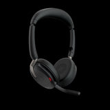 Jabra Evolve2 65 Flex UC Stereo Bluetooth Headset, Link380c USB-C Dongle Included, Foldable Design, 2Yr Warranty, ANC, 30m Wireless Range