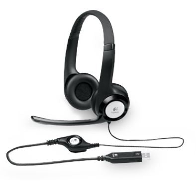 Logitech H390 USB Headset Adjustable,USB,2 Years Noise Cancelling Micophone Headphones In-line Audio Controls