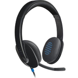 Logitech H540 USB Headset Laser-tuned drivers, 2Yr Plug and play Listen to details Crystal-clear voice Headphone Take control of the sound, Headp