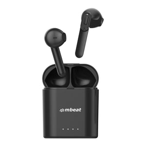 mbeat® E1 True Wireless Earbuds/Earphones - Up to 4hr Play time, 14hr Charge Case, Easy Pair