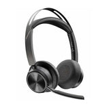 Plantronics/Poly Voyager Focus 2 UC Headset, Standard, USB A,  Charge stand, Active Noise Canceling, Acoustic Fence, Stereo Sound, Dynamic Mute Alert