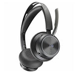 Plantronics/Poly Voyager Focus 2 UC Headset, Teams, USB-C, Charge stand, Active Noise Canceling, Acoustic Fence, Stereo Sound, Dynamic Mute Alert