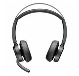 Plantronics/Poly Voyager Focus 2 UC Headset, Teams, USB-C, Charge stand, Active Noise Canceling, Acoustic Fence, Stereo Sound, Dynamic Mute Alert