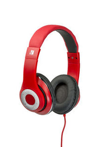 (LS) Verbatim's Over-Ear Stereo Headset - Red Headphones - Ideal for Office, Education, Business, SME (LS> 65066 and 65068)