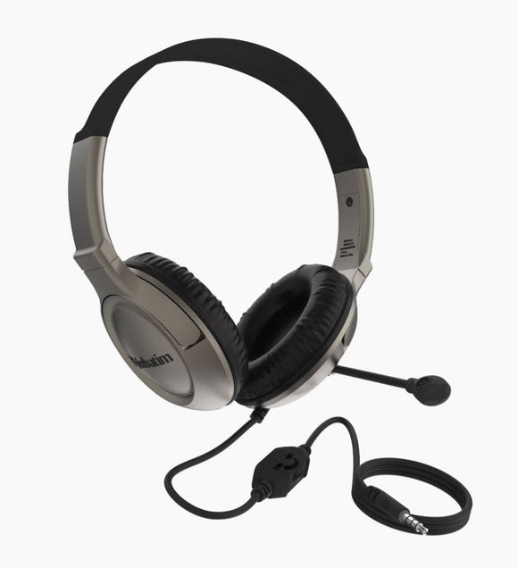 (LS) Verbatim Multimedia Headset with Noise Cancelling Boom Mic - Graphite (> 66784)