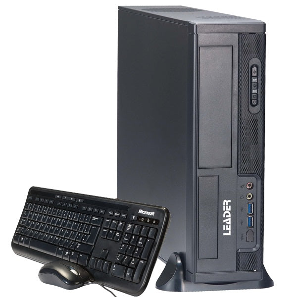 Leader Corporate S44-i5 Slim Desktop, Intel i5-13400, 8GB DDR5 RAM, 500GB M.2 NVMe SSD, 300W GOLD PSU, Win 11 Pro, 3 Years 