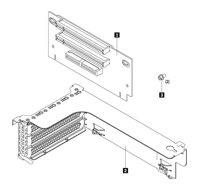 LENOVO ThinkSystem SR550/SR590/SR650 x8/x8/x8ML2 PCIe FH Riser 1 Kit