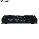 Shuttle BPCWL02 Embedded Box PC Barebone - Whiskey Lake Intel i3-8145UE, Fan-Less Robust Aluminum Chassis, 2x LAN, 3x RS-232 (RS422/485), 90W adapter