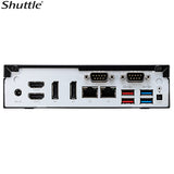 Shuttle DH670 Slim Mini PC 1L Barebone-Support Intel 12th Gen, 2x DDR4, 2.5" HDD/SSD bay, 2xLAN, 2x RS232(RS422/485), 2xHDMI, 2xDP, 120W