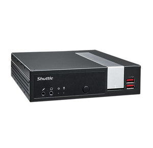 Shuttle DL20N6 Slim Mini PC 1L Barebone-Pentium N6005, Fan-less, HDMI, DP, VGA, 2xRS232 (RS422/485), LAN, 2xDDR4, 2.5" HDD/SSD bay, Vesa Mount, 40W