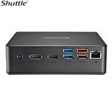 Shuttle NC40U Slim Mini PC, 1L Barebone - Celeron 7305, HDMI, DP, VGA, RJ45, LAN, 2xDDR4, 2.5" HDD/SSD, VESA mount