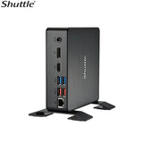 Shuttle NC40U Slim Mini PC, 1L Barebone - Celeron 7305, HDMI, DP, VGA, RJ45, LAN, 2xDDR4, 2.5" HDD/SSD, VESA mount