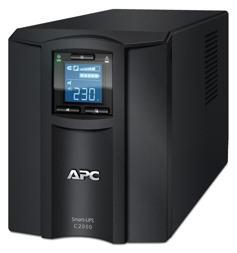 APC Smart-UPS C 2000VA/1300W Line Interactive UPS, Tower, 230V/16A Input, 6x IEC C13 Outlets, Lead Acid Battery, USB & Serial, Graphic LCD