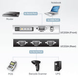 Aten Serial Hub 4 Port USB to RS232 Converter w/ 1.8m cable, Supports Hot-Swapping & Plug and Play