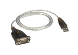 Aten USB to RS232 converter with 1m cable，921.6 Kbps Transfer Rate, Compatible with Windows, Mac, Linux
