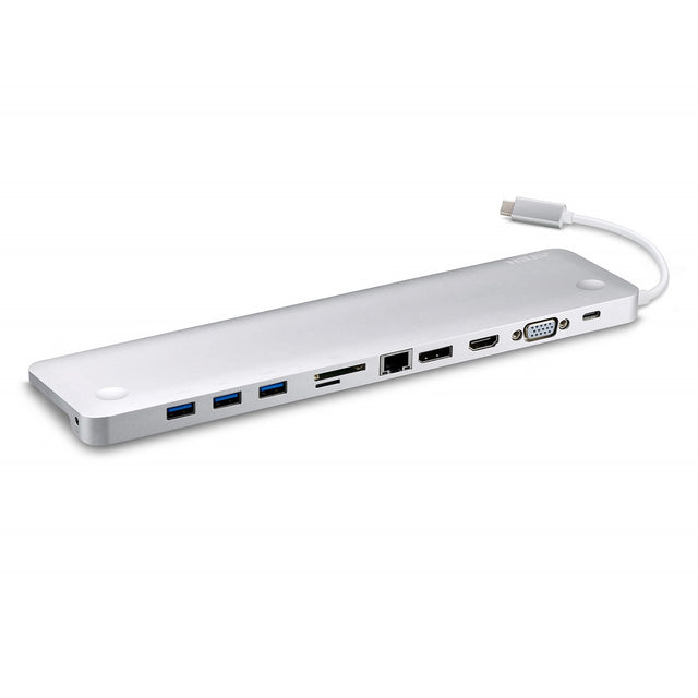 Aten Multiport Mini Dock USB-C, 3x USB 3.1 Gen 1 Ports, USB-C Power Pass through, DP/HDMI/VGA Display Ports, SD/MicroSD Slots, Gigabit Ethernet RJ45,