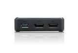Aten USB-C Dual-View Mini Dock, Dual DisplayPort, Single View:3840*2160@30, Dual View: 1920*1080@60 x 2, Mac devices only support Single-View(LS)