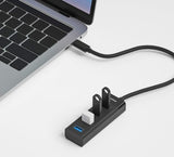 mbeat® USB-C to 4-Port 3.0 Hub - Black