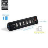 mbeat® 7-Port USB 3.0 & USB 2.0 Hub with 2.1A Smart Charging Function - Lightning Speed USB 3.0 Data Transfer Technology