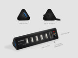 mbeat® 7-Port USB 3.0 & USB 2.0 Hub with 2.1A Smart Charging Function - Lightning Speed USB 3.0 Data Transfer Technology