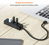 mbeat® 4-Port USB 3.0 Hub - Black