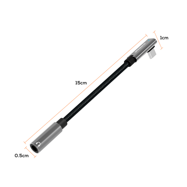 mbeat Elite USB-C to 3.5mm Audio Adapter - Add Headphone Audio Jack to USB-C Computers, Laptops, Notebooks, Tablets, Smartphones -  Space Grey