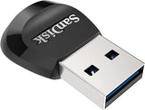 Sandisk MobileMate USB 3.0 Reader  microSD™ card reader   speeds up to 170 MB/s  USB-A 2-year limited warranty