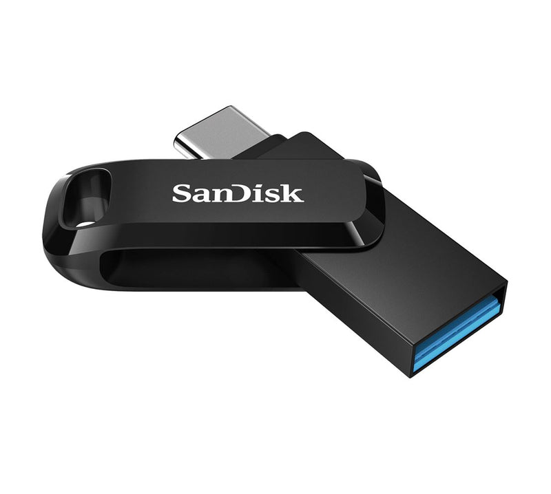 SanDisk 32GB Ultra Dual Drive Go 2-in-1 USB-C & USB-A Flash Drive Memory Stick 150MB/s USB3.1 Type-C Swivel for Android Smartphones Tablets Macs PCs