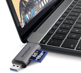 Simplecom CR402 SuperSpeed USB-C and USB-A SD/MicroSD Card Reader USB 3.2 Gen 1 (USB 3.0)