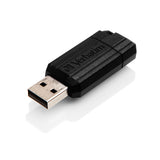 Verbatim Store'n'Go Pinstripe USB 2.0 Drive 16GB, Slim Retractable Design, 2 Years Limited Warranty (Black)