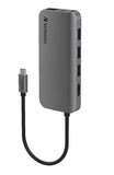 Verbatim USB-C Hub with HDMI, RJ45, SD, microSD, 3x USB A, USB-C PD 100W - Space Grey (LS) > new 32153