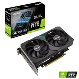 ASUS nVidia GeForce DUAL-RTX3060-O12G OC Edition 12GB GDDR6 2nd Gen RT Cores 3rd GenTensor Cores WHITE