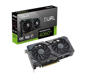 ASUS nVidia GeForce DUAL-RTX4060TI-O16G OC Edition 16GB GDDR6,  2595 MHz Boost Clock, RAM 18Gbps, 3xDP, 1xHDMI