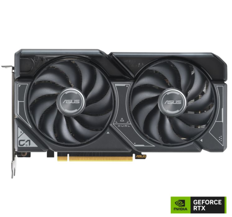 (SI SKU, Not Retail Packed) ASUS nVidia GeForce DUAL-RTX4060TI-O8G-V2  RTX4060 Ti OC Edition 8GB GDDR6, 2565 MHz Boost Clock,  RAM 18 Gbps, 3xDP, 1xHD