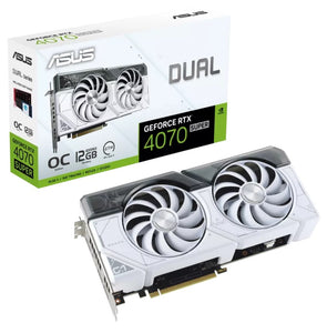 ASUS nVidia GeForce DUAL-RTX4070S-O12G-WHITE SUPER White OC Edition 12GB GDDR6X 2520MHz Boost Clock, RAM 21Gbps, 3xDP, 1xHDMI, 267.01x133.94 x 51.13 m