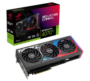 ASUS nVidia GeForce ROG-STRIX-RTX4070TI-O12G-GAMING RTX4070Ti 12GB GDDR6X OC Edition 2760MHz Boost Clock,RAM 21Gbps, 3xDP, 2xHDMI, 336x150x63mm