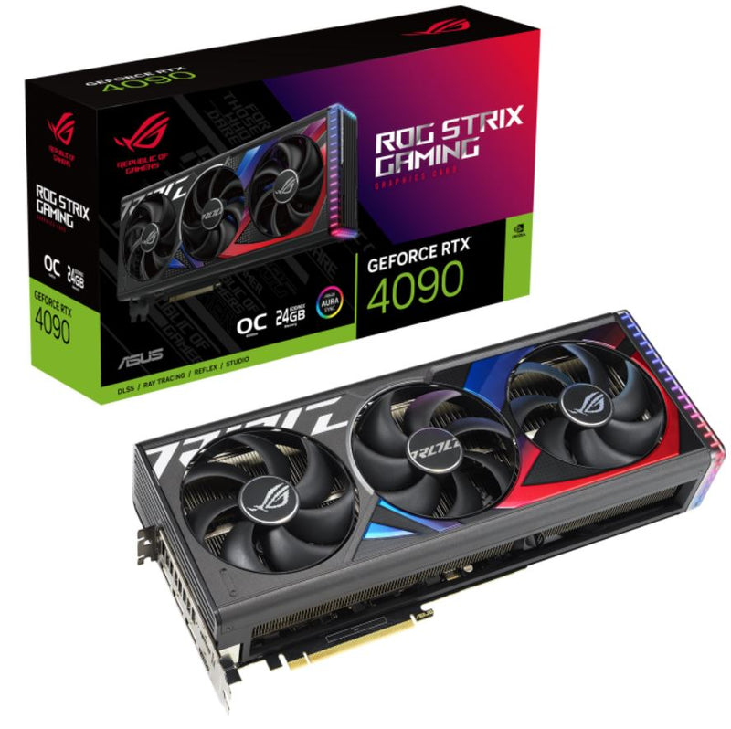 ASUS nVidia GeForce ROG-STRIX-RTX4090-O24G-GAMING OC Edition 24GB GDDR6X, 2610 MHz Boost Clock, RAM 21 Gbps, 3xDP, 2xHDMI, 357.6x149.3x70.1mm