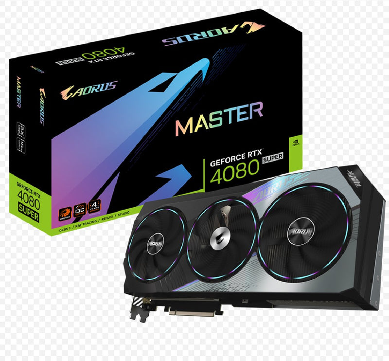 Gigabyte GeForce RTX™ 4080 SUPER AORUS MASTER 16G GDDR6X Video Card 2625 MHz PCIE4.0x16 DP1.4a *3 HDMI 2.1 *1