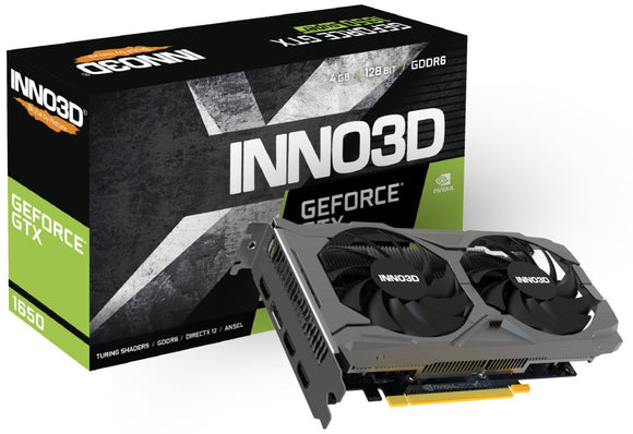 INNO3D nVidia GeForce GTX 1650 TWIN X2 OC V3 4GB GDDR6 1635 MHz Boost Clock, RAM 12Gbps, 1xHDMI, 3x DP