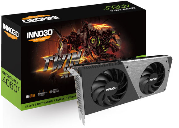 INNO3D nVidia GeForce RTX 4060 Ti TWIN X2 16GB GDDR6, 2535MHz Boost Clock, RAM 18Gbps, 3xDP, 1xHDMI, 250x118x42mm (4060TI)