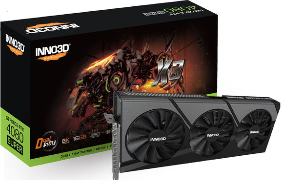 (Damaged box) INNO3D nVidia GeForce RTX 4080 Super X3 16GB GDDR6X, 2550MHz Boost Clock, RAM 23Gbps, 3xDP, 1xHDMI, 337x141x40mm