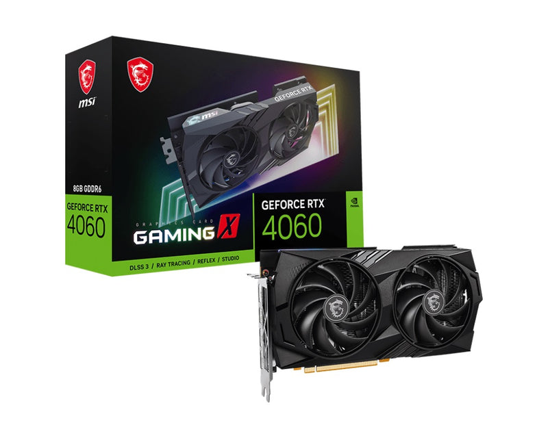 MSI nVidia GeForce RTX 4060 GAMING X 8G MLG Edition Video Card  2595  MHz Boost Clock, 8GB GDDR6,DisplayPort x 3 (v1.4a),HDMI x 1