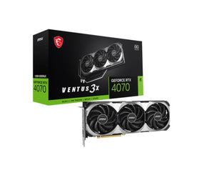 MSI nVidia GeForce RTX 4070 VENTUS 3X E 12G OC Video Card  2505 MHz Boost Clock, 12GB GDDR6X,DisplayPort x 3 (v1.4a),HDMI x 1