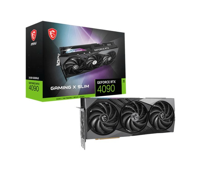 MSI nVidia GeForce RTX 4090 GAMING X SLIM 24G Video card, PCI-E 4, GDDR6X, 3x DP 1.4a, 1x HDMI 2.1